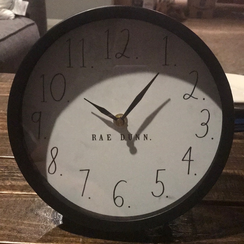 Rae Dunn black clock